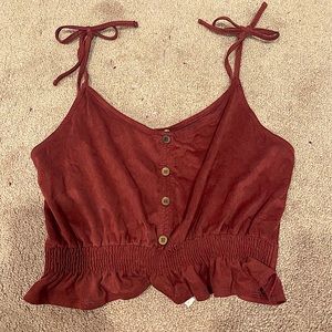 Red Velvet Crop Top From Brazil
